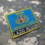 Imagem de BE0227NV01 Bandeira Lazio Region Patch Bordado Fecho Contato