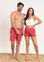 Imagem de Beach Shorts Kit Casal Floral Vermelho Sol e Âncora