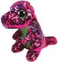 Imagem de Beanie Boos Paetês Médio - Stompy Dinossauro Rosa - DTC