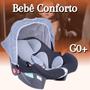 Imagem de Bebê Conforto Infantil Cadeirinha De Carro Preto E Grafite Até 13kg Cinto De Segurança Styll Baby