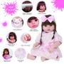 Imagem de Bebê Reborn Boneca 100% Silicone Macio Princesa 13 Itens