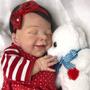 Imagem de Bebê  Reborn Boneca April Dormindo Menina Recém Nascida