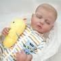 Imagem de Bebê Reborn Boneco Menino Realista Brastoy Corpo Silicone Pode Dar Banho Roupa Chupeta Mamadeira e Pelúcia Acessórios Completos