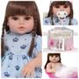 Imagem de Bebê Reborn Com Lindo Vestido  Realista Enxoval Menina