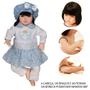 Imagem de Bebê Reborn Corpo Siliconado Morena Manu Azul Cegonha Dolls