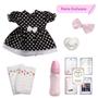 Imagem de Bebe Reborn de Silicone Loira Princesa Enxoval Baby 13 Itens