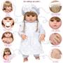 Imagem de Bebe Reborn Grande Nicole Enxoval Completo Vestido Branco