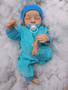 Imagem de Bebê reborn levi realista boneca molde menino olho fechado