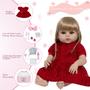 Imagem de Bebe Reborn Loira Princesa Vestido Vermelho itens Enxoval