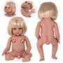 Imagem de Bebe Reborn Loira Realista Grande 100% Silicone 52cm Banho