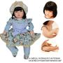 Imagem de Bebê Reborn Luxo Morena Azul Marinho Cegonha Dolls 22 Itens