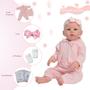 Imagem de Bebê Reborn Menina Abigail Carequinha Com Pijama Rosa