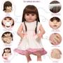 Imagem de Bebe Reborn Menina Gatinha Vestido Branco + Kit Acessórios