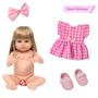 Imagem de Bebe Reborn Menina Loira Baby Alive Vestido Barbie Rosa