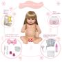 Imagem de Bebe Reborn Menina Loira Princesa Completa Kit Acessórios