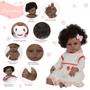 Imagem de Bebê Reborn Menina Negra Linda Enxoval 13 Itens Princesa