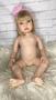 Imagem de Bebê Reborn menina Realista Loira corpo 100% silicone macio Enxoval Premium Pode dar banho AM