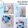 Imagem de Bebê Reborn Menino Boneco Mickey Original Realista de Silicone Pode Dar Banho e Bolsa Maternidade
