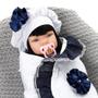 Imagem de Bebe Reborn Morena Kawaii Louize Azul Super Linda + 23 Itens