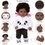 Imagem de Bebe Reborn Negra Princesa Pandinha Linda Com Kit 21 Itens