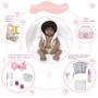 Imagem de Bebe Reborn Princesa Girafinha Fofa Roupão Bolsa Maternidade