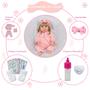 Imagem de Bebe Reborn Recém Nascida Fofa Pagão Princesa Completa