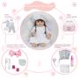 Imagem de Bebe Tipo Reborn 100% Silicone Vestido Branco Bolsa Itens