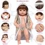 Imagem de Bebe Tipo Reborn Girafinha Baby Com Chupeta 13 Itens Enxoval