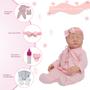 Imagem de Bebe Tipo Reborn Lívia Corpo 100% Silicone + Pijama Rosa