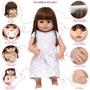 Imagem de Bebe Tipo Reborn Menina Gatinha Vestido Branco + Acessórios