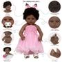 Imagem de Bebe Tipo Reborn Princesa Negra Bailarina Com Bolsa 25 Itens