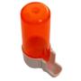 Imagem de Bebedouro Animalplast Pequeno 100ml - Malha Larga - Laranja com Base Branca