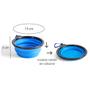 Imagem de Bebedouro e Comedouro Pet Portatil Silicone Retratil Azul