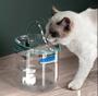 Imagem de Bebedouro Para Gatos Pet Com Filtro Automático Torneira Transparente Fonte De Água 2L