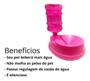 Imagem de Bebedouro Pet Dosador Automático 1 Litro Rosa Tudo em Caixa