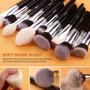 Imagem de BEILI Pincéis de Maquiagem 30Pcs Profissional Pincel de Maquiagem Set Premium Sintético Kabuki Foundation Mistura Pincel Rosto Pó Blush Corretivos Sombras Olhos Maquiagem Pincel Set (Preto)...