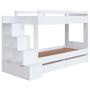 Imagem de Beliche 4 Gavetas com Escada Branco - Completa Móveis