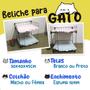 Imagem de Beliche Cama para Gatos Pet Aramada 45x40cm Branco com Colchonete Soft Macho