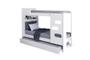 Imagem de Beliche / Cama Solteiro FLOR Com Cama Auxiliar Estilo Treliche 100% MDF com estrado em eucalipto E Escada Lateral Cor Branca