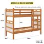 Imagem de Beliche com Cama Auxiliar e 3 Colchões D20 Treliche Completa