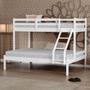 Imagem de Beliche com Cama Casal Dreams Madeira Maciça Branco Megamobilia