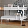 Imagem de Beliche com Cama Casal Slim Madeira Maciça Branco Housin