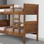 Imagem de Beliche Com Grade Em MDF Com 2 Colchões Castanho Basoto