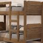 Imagem de Beliche Com Grade Em MDF Com Auxiliar Castanho Basoto
