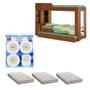 Imagem de Beliche Ditália Cama Aux c/colchões+ Kit luz CM-15 Cozy