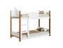 Imagem de Beliche infantil 100%mdf branco/mel com escada p/ colchão 150x70  -