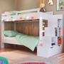 Imagem de Beliche Infantil 2 Gavetas com Escada Branco - Completa Móveis