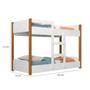 Imagem de Beliche Infantil Cama Crianças MDF Reforçada Juvenil com Escada Proteção Lateral