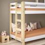 Imagem de Beliche Infantil Casinha Madeira e MDF Casatema Branco/Natural