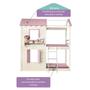 Imagem de Beliche Montessoriano Club House Premium Branco/Rosa - Casatema